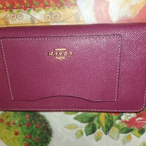 Coach 54007 Accordion zip wallet Crossgrain Leathe